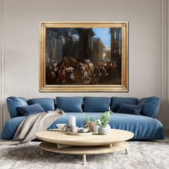 Huge 17th century Abduction Of Helen Of Troy Trojan War by – FRANCESCO MONTI