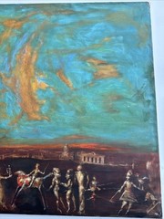 Russian Surrealist Painting Large Expressionism Listed Andrei Medvedev Modernist