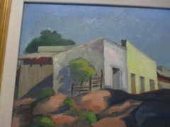 ANTIQUE OIL PAINTING EDITH STAHL REGIONALISM AMERICAN PLEIN AIR INDUSTRIAL 1935