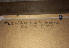 R.V. Goetz Signed “Still Life With Iron”