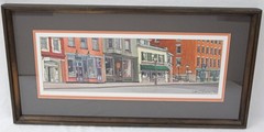 Carl Johnson 2002 Original Watercolor Painting Galena Illinois Main Street Shops
