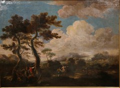 Rococo Neo-Classic Baroque Style Beautiful Italian Landscape with Figures