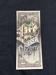 One Life 1 Dollar bill painting Tattoo Art Graffiti Art Street Art motivational