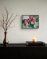 Roses 10×8 Original Acrylic Painting Floral Canvas Wall Decor
