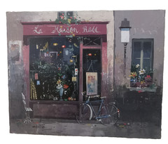9×11″ Original Bistro Painting by Tokon – Paris-Montmartre