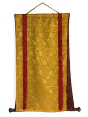 KURUKULLA DAKINI GICLÉE PRINT NEWARI THANGKA WITH HIGH-QUALITY SILK BROCADE