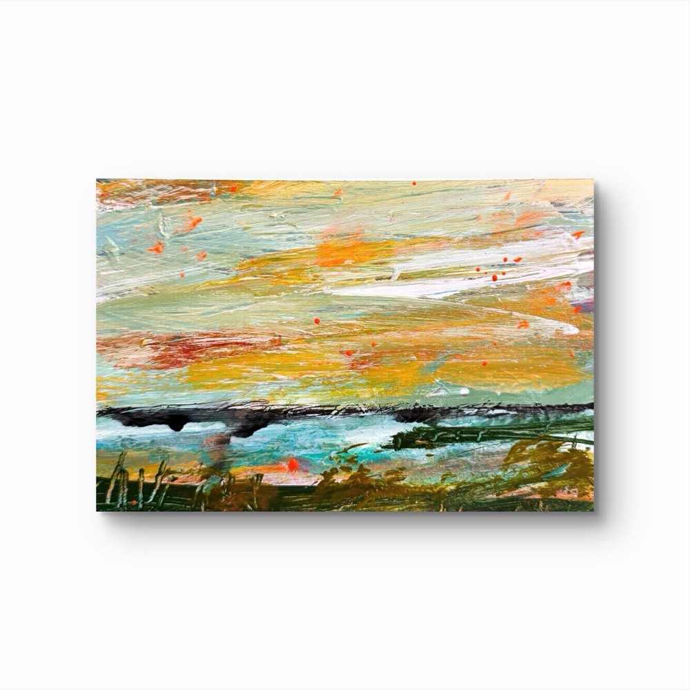 Gerard 5×7 inch – Abstract Expressionist Original Painting Paper Seascape