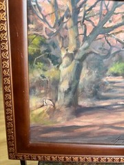 8×10 Original Oil Painting Margaret Aycock Quartz Mountain OK Framed Wood Frame