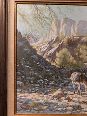 Roy Kerswill “The Prospector and His Mule” Framed Oil on Canvas Original Western