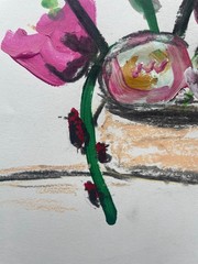 Wild Garden Still Life 03 11 X 14″ Impressionist Abstract Acrylic Painting Paper