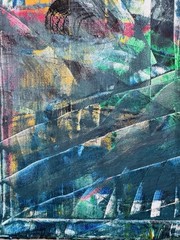 Original Abstract Composition, Oil Painting, Expressionism, 70.0 x 50.0 cm.