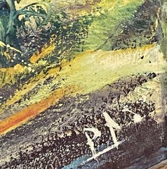 Vintage Tropical Island Oil Painting Framed Original Impasto Art 1970s Signed