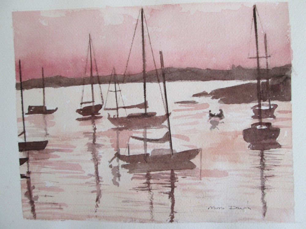 CT, Guilford/ Original Watercolor / 10 1/4″ x 14 1/4″ / Mimi Davis, Artist