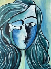 Pablo Picasso (Handmade) Oil on canvas painting signed & Framed