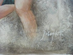 Hand painted and signed Angels‘ portrait art OIL PAINTING ON CANVAS, 20″ x 24″