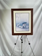 Steve Polomchak Togetherness Amish Art Framed Lithograph Vintage Americana 15×11