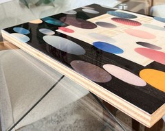 Rex Ray Original Mixed-Media Resin Collage Signed 4/02 #0600 12×16 San Francisco