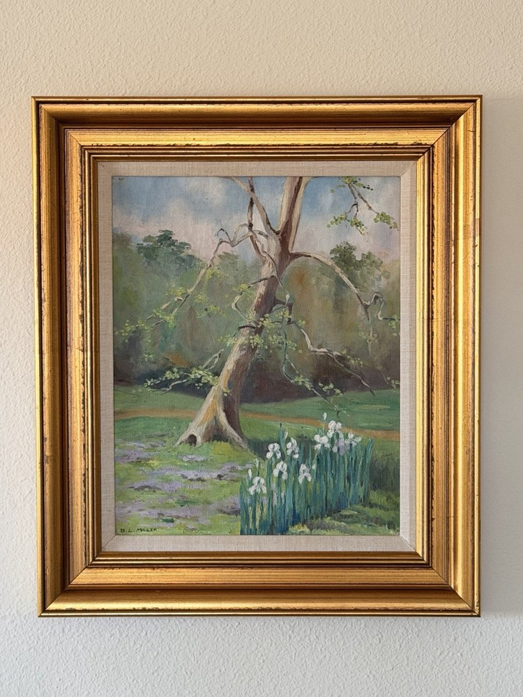 Original 1918 Bertha Lewis Miller Oil Painting – Signed – Provenance