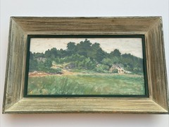 Antique Impressionism Painting Landscape Listed Famous New Jersey Frank Hermann
