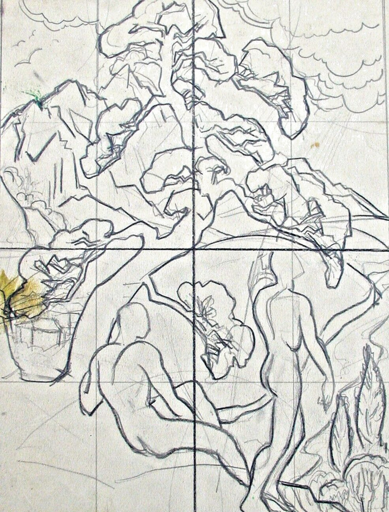 Frances Kirkegaard Colorado Artist (XXV) Men in Landscape