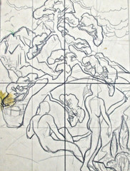 Frances Kirkegaard Colorado Artist (XXV) Men in Landscape