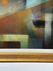 Mid Century Painting Abstract Gordon Barr California Modernist 1960’s Cubism