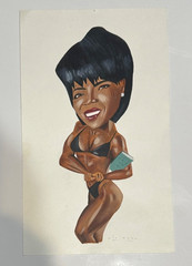 RARE 1996 MARK ULRIKSEN ORIGINAL PAINTING OPRAH BUFF FOR ENTERTAINMENT WEEKLY