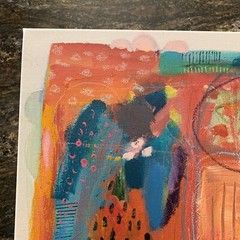 Original Abstract Art Canvas Acrylic Signed Artist Tracy Eau Claire Texture #25