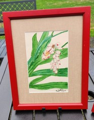 Matching Pair 1949 Original Watercolor Botanicals – Shell Ginger & Calla…