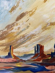11×14 Original Monument Valley Acrylic Painting on Canvas | Signed Southwest Art