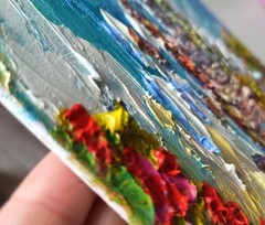 California Coast Original Oil Painting 30x24cm Impasto Art on Canvas Board
