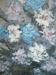 SEGUNDO HUERTAS, LISTED ARGENTINA NY IL CHUNKY VINTAGE MODERN IMPRESSIONIST OIL