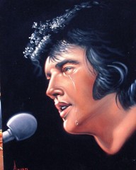 Elvis Presley by Argo, size 18×24, oil on black velvet A52