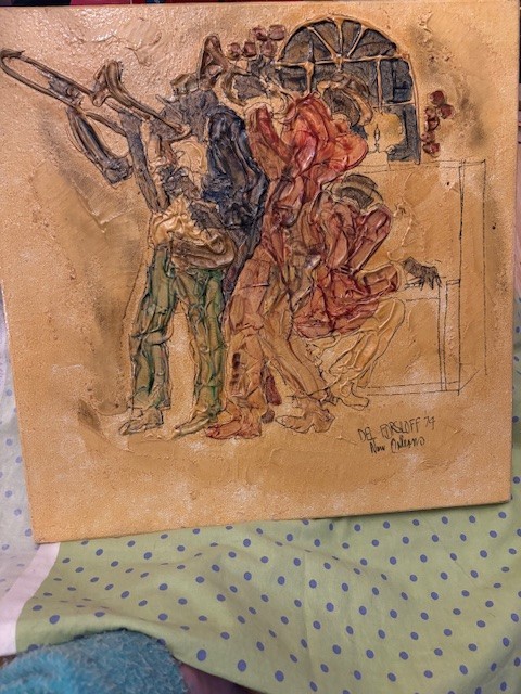 Original Del Forsloff New Orleand Jazz Musicians 1974 16z16 Acrylic on Baord