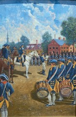 William Mix Original Oil Painting Colonial Revolutionary War Soldiers Framed