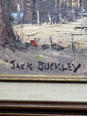 JACK BUCKLEY PAINTING LANDSCAPE OLD TRUCK CLASSIC AMERICAN IMPRESSIONISM LISTED