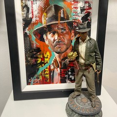 Original Oil Painting Indiana Jones II – Signed by Zinsky – 19×25 w/ COA