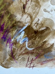 ORIGINAL WATERCOLOR SERPENT SNAKE on a TREE PAPER 11×17 By Monikachovanart