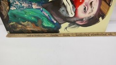 Clown Painting Rusty Rust EMMETT KELLY Oil Canvas 1983 1/250 24″ x 20″ BOMB