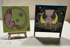 * Nintendo Pokémon Fan Wall Artwork Set Mew 4×4 Canvas Acrylic Painting Pictures