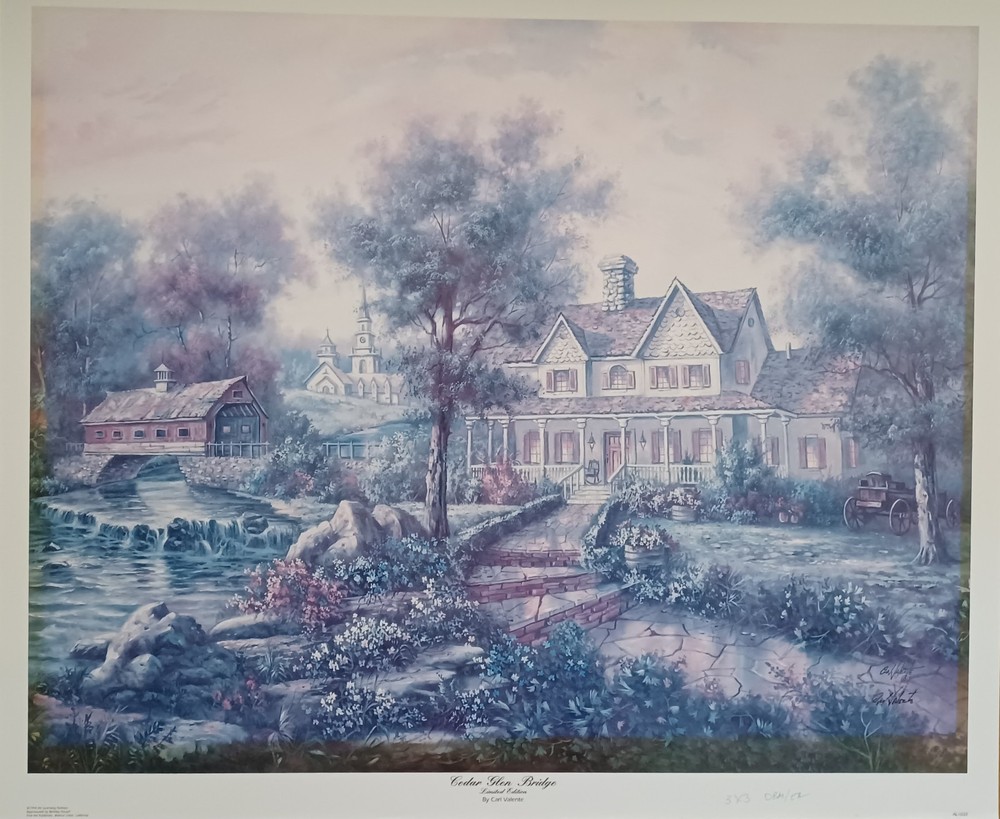 Cedar Glen Bridge by Carl Valente – Signed Print