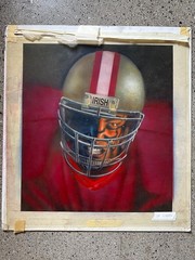 hand painted original art SF 49ers NY Giants airbrush NFL football Irish OOAK