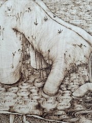 Haijing Chen Drawing Illustration Masterful FINE DETAILED Surrealism Listed 31″