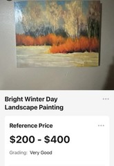 Bunny Oliver – Bright Winter Day. Oil on Canvas. 26″ x 22″.