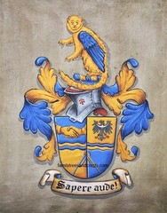 Traditional Coat of Arms Paintings, Custom Family Crests Hand Painted on Leather