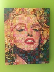 RANDAL HUISKENS,MARILYN MONROE,ORIGINAL,HOMAGE TO ANDY WARHOL & CHUCK CLOSE,WOW!