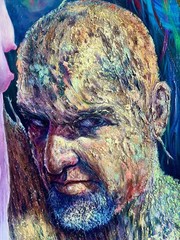 ALAIN DONATE Original Oil CANVAS PAINTING CUBAN ARTIST SURREAL 60″X 48″ C.O.A