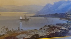 Continental Watercolour C 1827/37 Signed Moia in original Gesso Frame