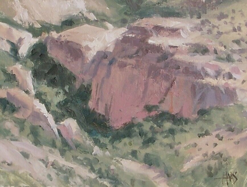 TOM HAAS painting ‚Coronado Nat’l Monument‘ oil 9″x12″ Arizona plein air
