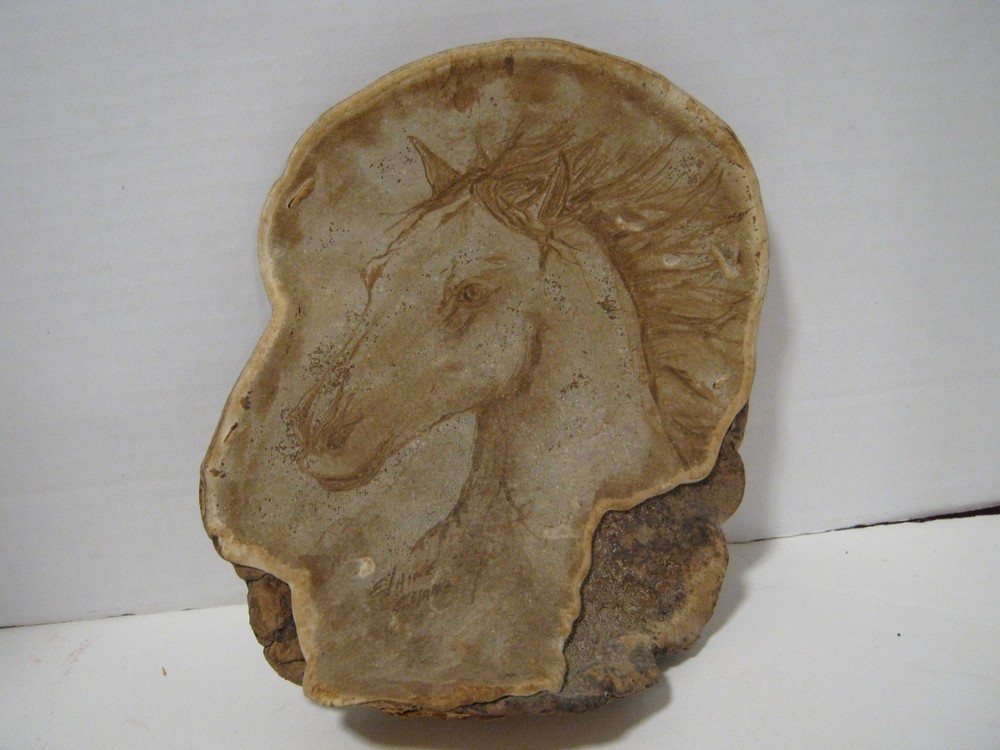 Vintage Art Adirondack Fungus Fungi Horse Elaine Chang